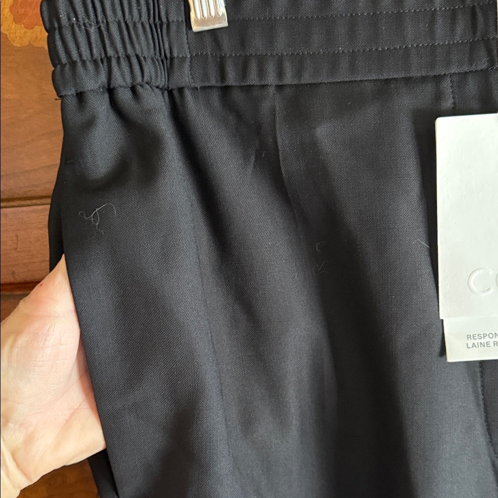 COS Women's Black 100% Wool Suit Pants Size EU Size 12 (Euro 44) Large) NWT - Picture 10 of 11